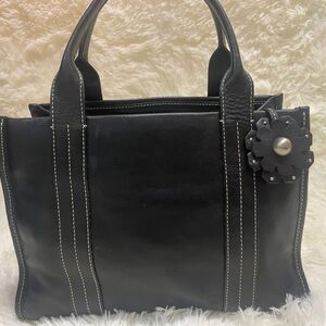 Furla Black Leather Tote Bag